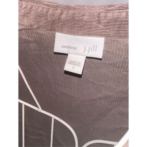 GREAT CONDITION J.Jill Brown thin Corduroy Shacket Button up shirt Size Small Ja - Picture 3 of 6